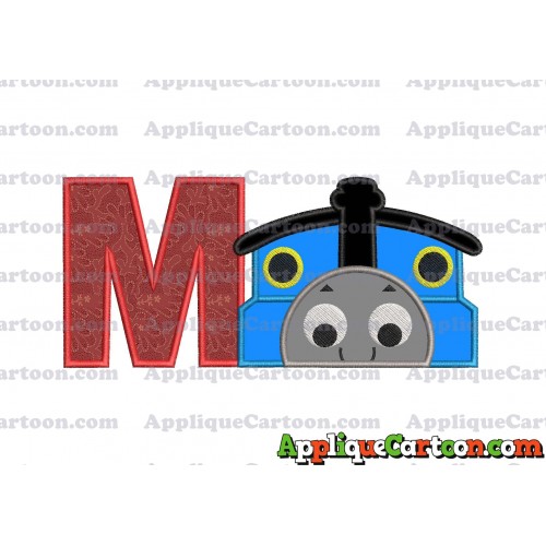 Thomas the Train Applique Embroidery Design With Alphabet M