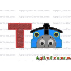 Thomas the Train Applique Embroidery Design With Alphabet T