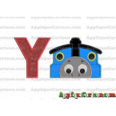 Thomas the Train Applique Embroidery Design With Alphabet Y