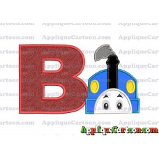 Thomas the Train Head Applique Embroidery Design With Alphabet B