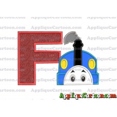 Thomas the Train Head Applique Embroidery Design With Alphabet F