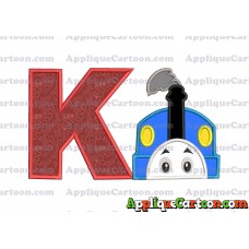 Thomas the Train Head Applique Embroidery Design With Alphabet K