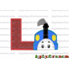 Thomas the Train Head Applique Embroidery Design With Alphabet L