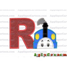 Thomas the Train Head Applique Embroidery Design With Alphabet R