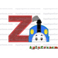 Thomas the Train Head Applique Embroidery Design With Alphabet Z