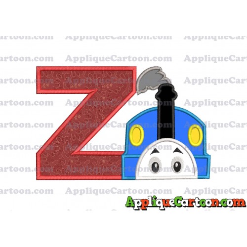 Thomas the Train Head Applique Embroidery Design With Alphabet Z