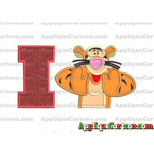 Tigger Winnie the Pooh Applique Embroidery Design With Alphabet I
