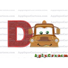Tow Mater Applique 01 Embroidery Design With Alphabet D
