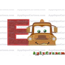 Tow Mater Applique 01 Embroidery Design With Alphabet E