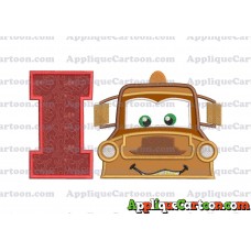 Tow Mater Applique 01 Embroidery Design With Alphabet I