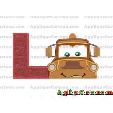 Tow Mater Applique 01 Embroidery Design With Alphabet L