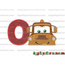Tow Mater Applique 01 Embroidery Design With Alphabet O