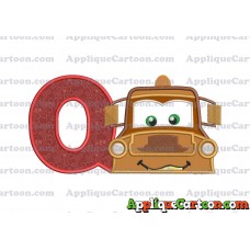 Tow Mater Applique 01 Embroidery Design With Alphabet Q