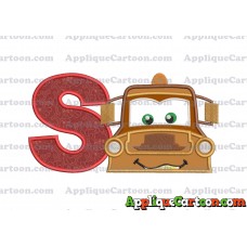 Tow Mater Applique 01 Embroidery Design With Alphabet S