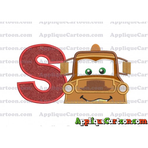 Tow Mater Applique 01 Embroidery Design With Alphabet S