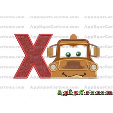 Tow Mater Applique 01 Embroidery Design With Alphabet X