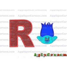 Trolls Branch Applique Embroidery Design With Alphabet R