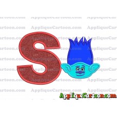 Trolls Branch Applique Embroidery Design With Alphabet S