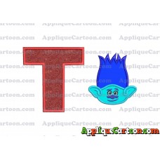 Trolls Branch Applique Embroidery Design With Alphabet T