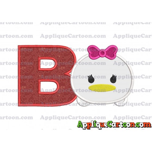 Tsum Tsum Daisy Duck Applique Embroidery Design With Alphabet B