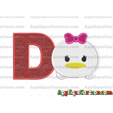 Tsum Tsum Daisy Duck Applique Embroidery Design With Alphabet D