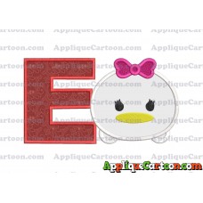 Tsum Tsum Daisy Duck Applique Embroidery Design With Alphabet E