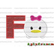Tsum Tsum Daisy Duck Applique Embroidery Design With Alphabet F