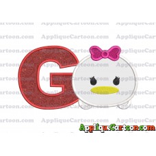 Tsum Tsum Daisy Duck Applique Embroidery Design With Alphabet G