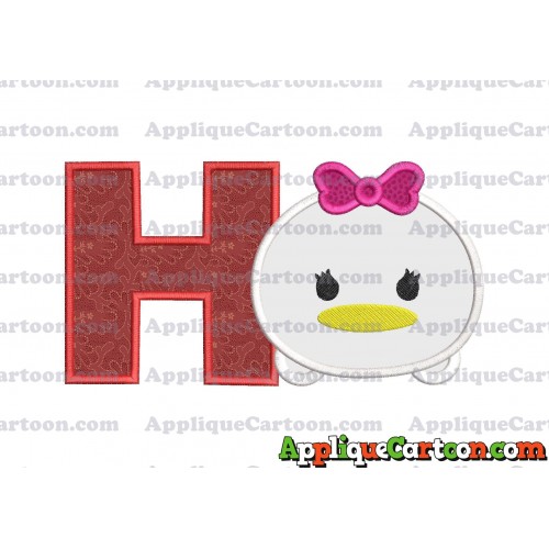 Tsum Tsum Daisy Duck Applique Embroidery Design With Alphabet H