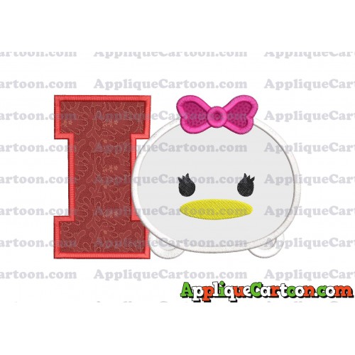 Tsum Tsum Daisy Duck Applique Embroidery Design With Alphabet I