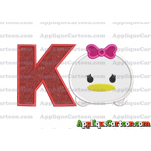 Tsum Tsum Daisy Duck Applique Embroidery Design With Alphabet K