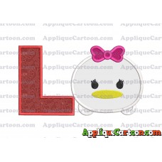 Tsum Tsum Daisy Duck Applique Embroidery Design With Alphabet L