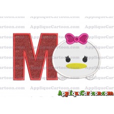 Tsum Tsum Daisy Duck Applique Embroidery Design With Alphabet M