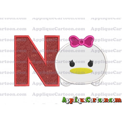 Tsum Tsum Daisy Duck Applique Embroidery Design With Alphabet N