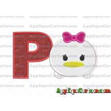 Tsum Tsum Daisy Duck Applique Embroidery Design With Alphabet P