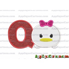 Tsum Tsum Daisy Duck Applique Embroidery Design With Alphabet Q
