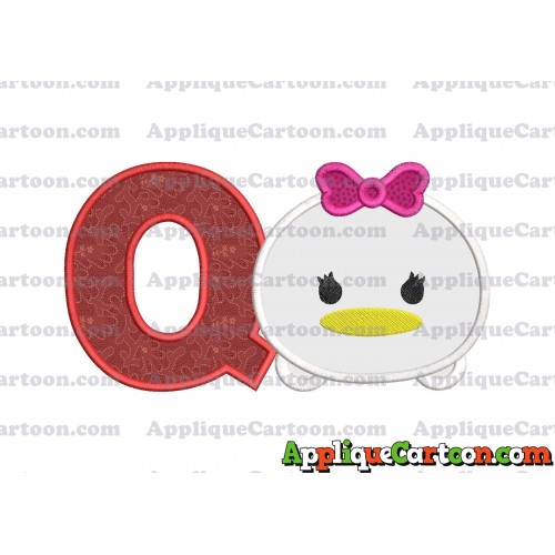 Tsum Tsum Daisy Duck Applique Embroidery Design With Alphabet Q