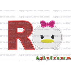 Tsum Tsum Daisy Duck Applique Embroidery Design With Alphabet R