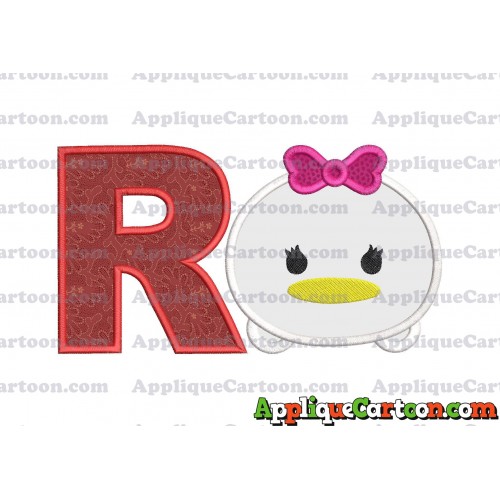 Tsum Tsum Daisy Duck Applique Embroidery Design With Alphabet R
