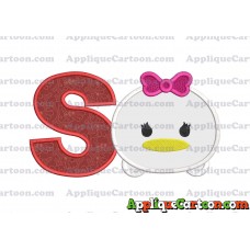 Tsum Tsum Daisy Duck Applique Embroidery Design With Alphabet S