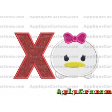 Tsum Tsum Daisy Duck Applique Embroidery Design With Alphabet X
