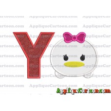 Tsum Tsum Daisy Duck Applique Embroidery Design With Alphabet Y
