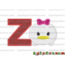 Tsum Tsum Daisy Duck Applique Embroidery Design With Alphabet Z