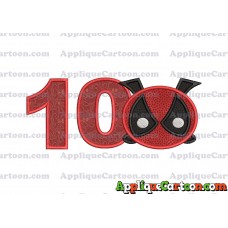 Tsum Tsum Deadpool Applique Embroidery Design Birthday Number 10