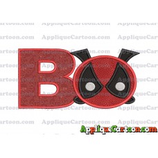 Tsum Tsum Deadpool Applique Embroidery Design With Alphabet B