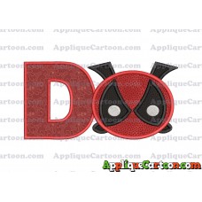 Tsum Tsum Deadpool Applique Embroidery Design With Alphabet D