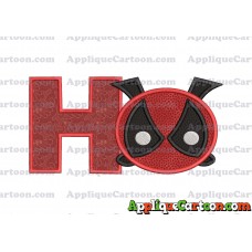 Tsum Tsum Deadpool Applique Embroidery Design With Alphabet H