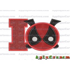 Tsum Tsum Deadpool Applique Embroidery Design With Alphabet I