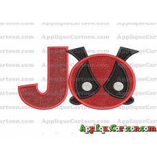 Tsum Tsum Deadpool Applique Embroidery Design With Alphabet J