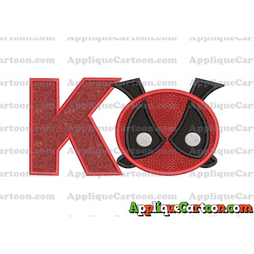Tsum Tsum Deadpool Applique Embroidery Design With Alphabet K